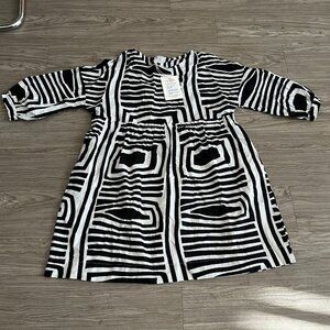 Yevu Smock Dress Monochrome Size Small
